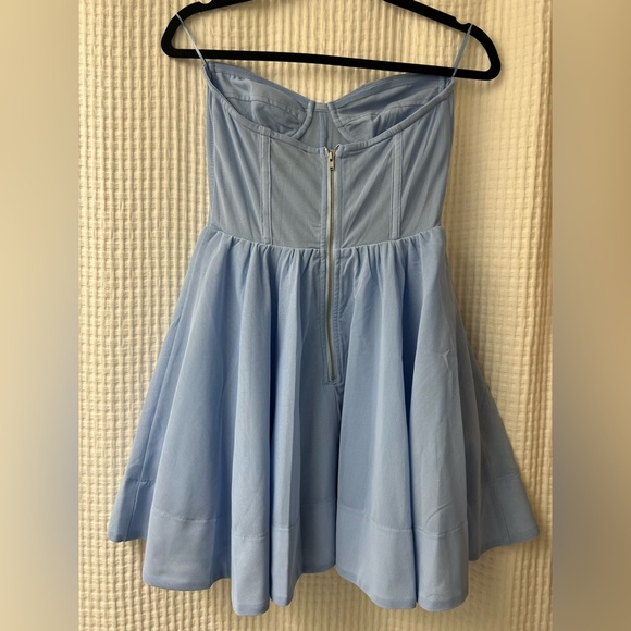 NWT Bardot Hart Corset Strapless Mini Dress - color Arctic Blue - US 4, small - Picture 7 of 8